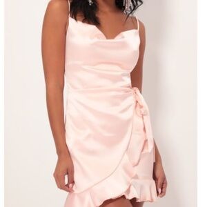 Lucy In The Sky Positano Satin Tie Dress